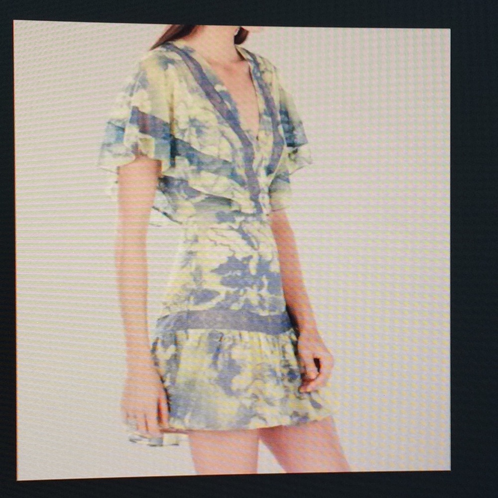 BcbgMaxazria Karian Flutter Sleeve Dress.